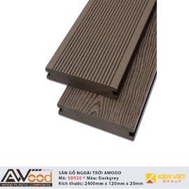 Sàn gỗ nhựa ngoài trời Awood SD120x20mm Coffee