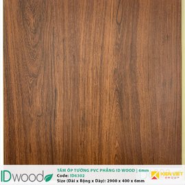 Tấm ốp tường PVC phẳng vân gỗ ID Wood ID 6302 | 6mm