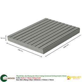 Thanh sàn/bậc cầu thang xi măng Conwood Deck 6″14 mm chống trượt