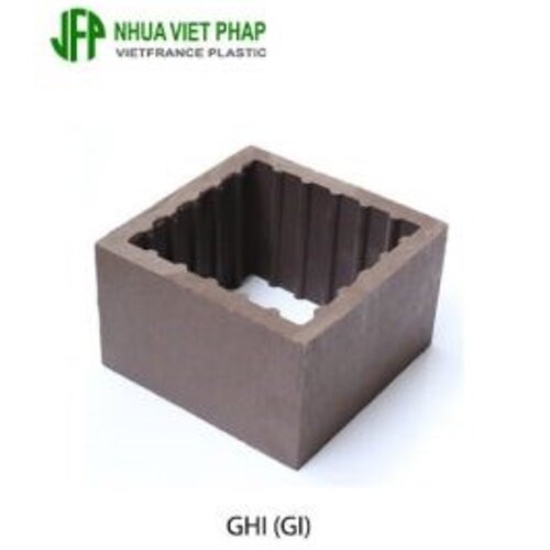 Thanh hộp gỗ nhựa ngoài trời Việt Pháp TH02 | 120x120x3000mm