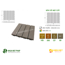 Vỉ gỗ Việt Pháp (11 Tấm/m2) VG300 | 300x300x26mm