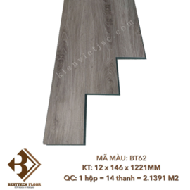 Sàn gỗ công nghiệp Besttech Floor BT62 | 12x146x1221mm 