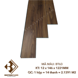 Sàn gỗ công nghiệp Besttech Floor BT63 | 12x146x1221mm 