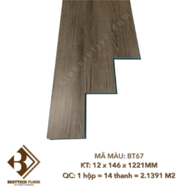 Sàn gỗ công nghiệp Besttech Floor BT67 | 12x146x1221mm   