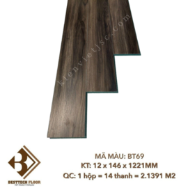 Sàn gỗ công nghiệp Besttech Floor BT69 | 12x146x1221mm   