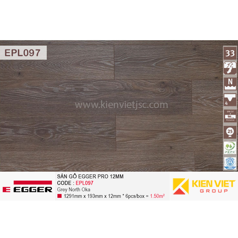 Sàn gỗ Egger Pro EPL097 12mm
