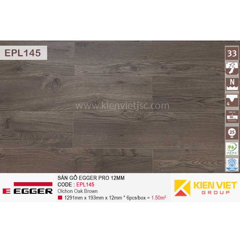 Bề mặt sàn gỗ Egger Pro EPL145