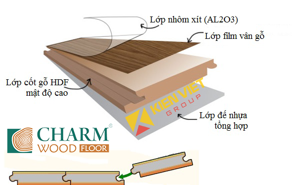 cấu tạo sàn gỗ công nghiệp Charm